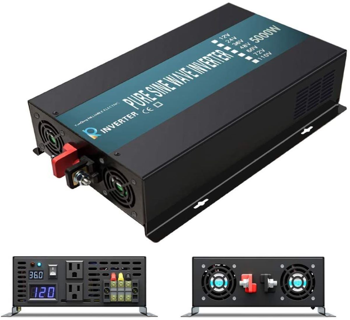 Inverter Tenaga Surya Gelomban - Pure Sine Wave Inverter 5000W 48V 220V ulasan dan harga