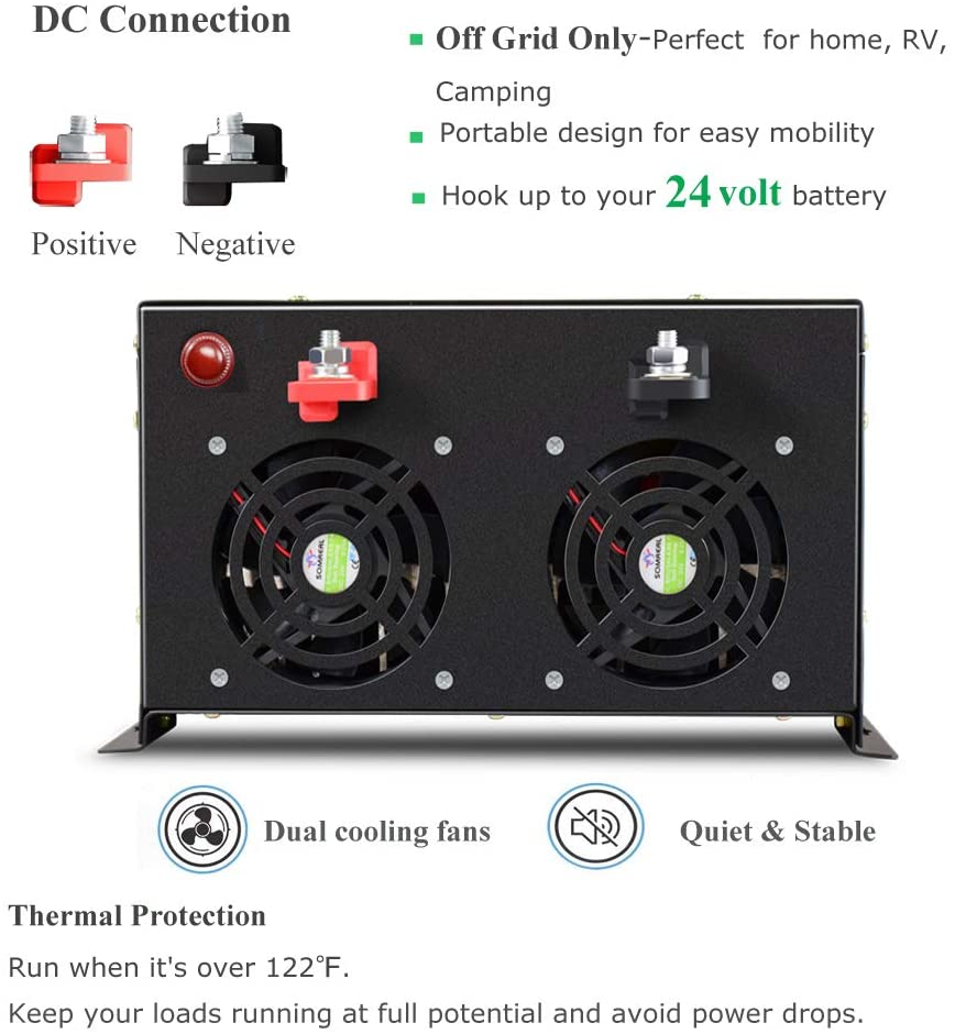 Inverter Tenaga Surya Gelomban - Pure Sine Wave Inverter 5000W 48V 220V ulasan dan harga