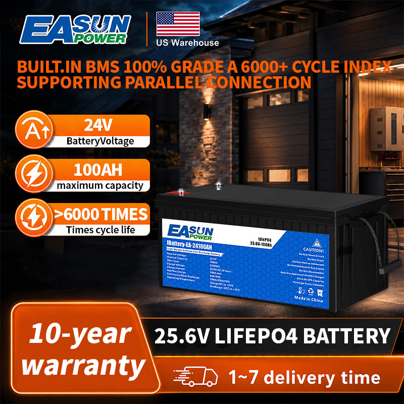 Baterai LiFePO4 24V EASUN POWE - Grid Tie Inverter Limiter 2000W ulasan dan harga